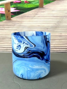 Clear Blue River Design F# Thymus Chakra Quartz Crystal Singing Bowl 6" - Picture 1 of 5