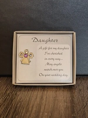 Белое кружево и обещания "Свадебный ангел сувенир булавка" - Изображение 1 из 2