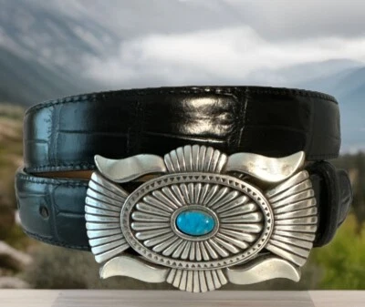 Cinto de couro Justin clássico fivela Concho C20101 tamanho 30 novo com etiquetas lista $37 - Imagem 1 de 4