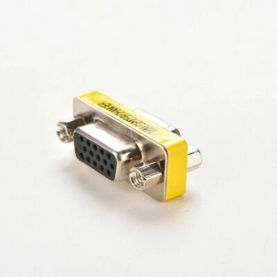 15 Pin D-Sub VGA HD SVGA Female to 15 Pin VGA Female Adapter Extend Converter  - Image 1 of 4