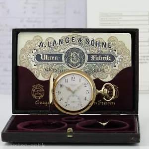 A. Lange & Söhne Savonette Taschenuhr, Gangprüfung der Sternwarte, 18k Gold 1904 - Bild 1 von 17