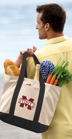 MSU Mississippi State Tote Bag CLASSIC CANVAS Mississippi State Tote Cover