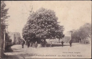 Saint-PAUL-Trois-Châteaux 26 Place animée CPA écrite au Maire 34 Montarnaud 1916 - Picture 1 of 2