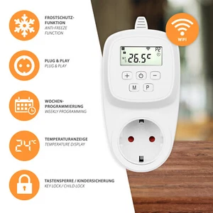 Temperatur Thermostat Wlan Smart Universal Steckdosen WiFi Raum Regler  - Bild 1 von 7