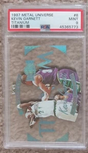 Metal Universe Titanium #8 1997 Kevin Garnett PSA 9 Minnesota Timberwolves - Imagen 1 de 3
