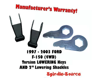 Llaves de torsión de gota de 2"" 3"" + grilletes inferiores de 1"" 2"" para 97 - 03 Ford F-150 - Imagen 1 de 1