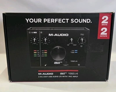 M-Audio AIR 192|4 USB Audio Interface 2 in 2 Out USB audio I/O With 1 MIC Input. - Image 1 of 4