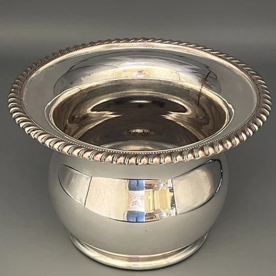 GRANDE Porta-Garrafa de Vinho Antigo Prato de Prata Vitoriana Magnum Champagne Coaster - Imagem 1 de 4