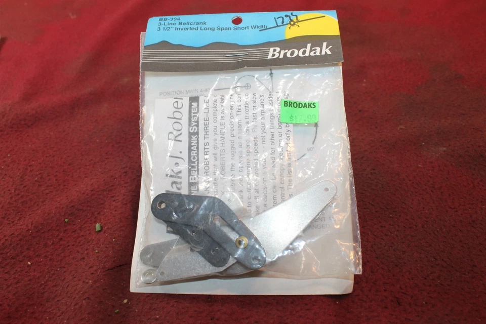 BRODAK 3 LINE 3.5" INVERTED LONG SPAN SHORT WIDTH BELLCRANK MODEL AIRPLANEENGINE - Image 1 of 1