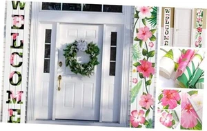 Welcome Spring Summer Porch Banners 70.8 x 11.8 inch,Hawaiian Aloha Porch - Picture 1 of 8