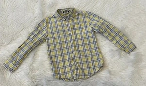 Gymboree Marina Party Yellow & Blue Plaid Button Down Size S (5/6) - Picture 1 of 1