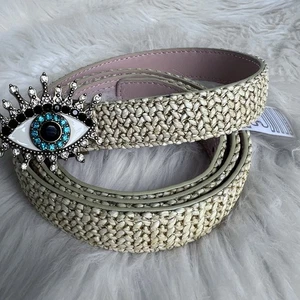 Kurt Geiger London Evil Eye Buckle Gürtel M/L Neu  - Bild 1 von 4