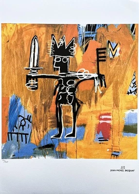 JEAN-MICHEL BASQUIAT - Julio César - firmado, edición numerada 130/300, 50x70 cm Foto 1 de 4