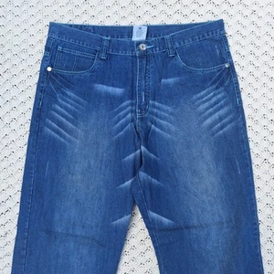 Vtg Miskeen Originals Distressed Denim Y2K Jeans Baggy Skater Streetwear - 40 - Picture 1 of 13
