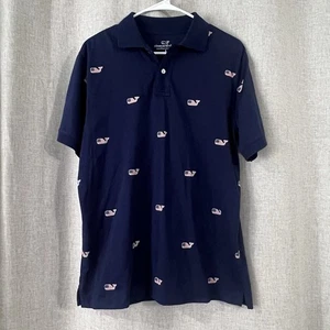 Vineyard Vines USA Flag Whale Logo Polo Shirt - Mens Size Small - EUC - Picture 1 of 7