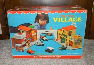 1973 Fisher Price #997 - Play Family Village: Main Street - 98% Complete w/ Box - Picture 1 of 13