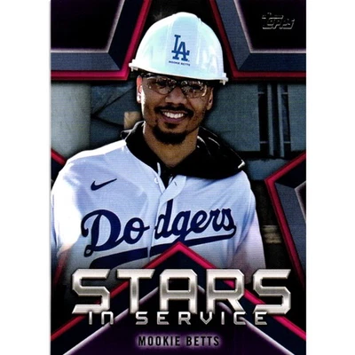 MOOKIE BETTS 2021 Topps Stars in Service #SIS-7 - Insert - Image 1 of 2