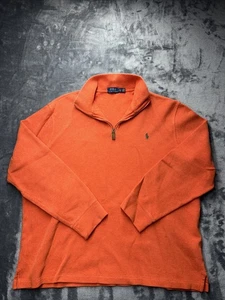 Polo Ralph Lauren Herren XL Orange 1/4 Zip Pullover Lesen - Bild 1 von 6