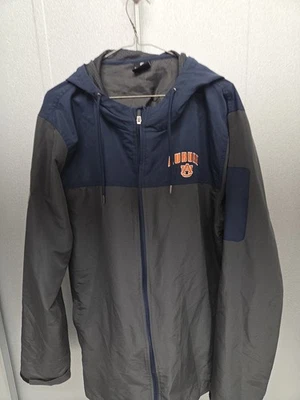 Chaqueta Columbia Para Hombres XL Azul Naranja Castaño Rojizo Universidad Con Capucha Cremallera Completa Nylon Foto 1 de 4