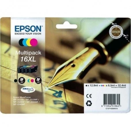 Epson Serie Penna e Cruciverba 16 XL Multipack 4 Cartucce Inchiostro Originale - Immagine 1 di 1