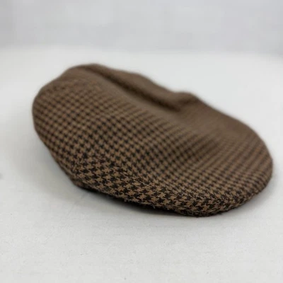 Gorra plana de lana negra Kangol clásica hiedra estilo noticiero XL adulto pata de gallo Foto 1 de 4