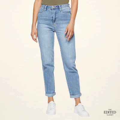 RIDERS by Lee Hi Mom Jeans Size 12 ✦ Light Blue High Rise Straight Leg Denim - image 1 of 4