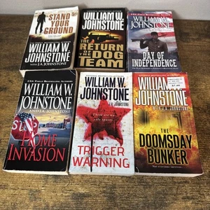 William W. Johnstone, Action Adventure Series lot of 6 different paperback books - Picture 1 of 2