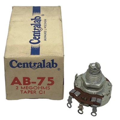 2Mohm 2M Taper Potentiometer AB-75 Centralab - Image 1 of 3