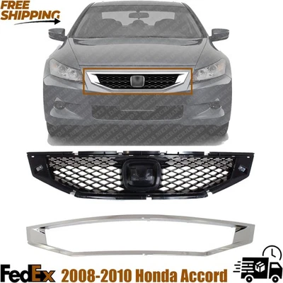 REJILLA HONDA ACUERDO 08-10, Kit de 2 piezas, cupé, con moldura de rejilla Foto 1 de 4