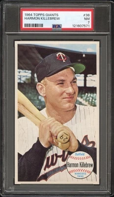 1964 TOPPS GIANTS #38 HARMON KILLEBREW PSA 7 - Image 1 of 2