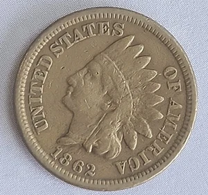 1862 VG COPPER NICKEL VG INDIAN HEAD CENT - Picture 1 of 3