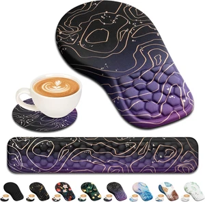 3 in 1 Ergonomic Mouse Pad and Keyboard Wrist Rest, Pad for Mouse and Keyboard - Picture 1 of 12