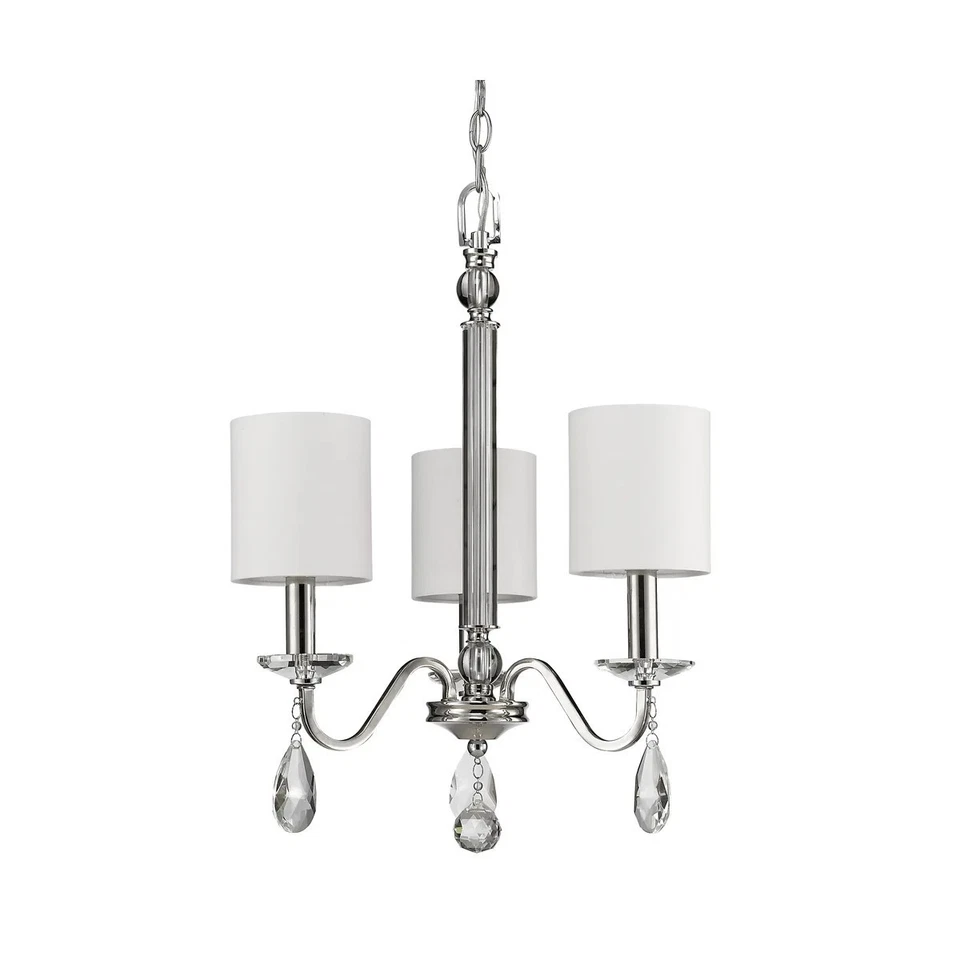 Lámpara de araña Acclaim Lighting Lily 3 luces 16" de ancho de un solo nivel IN11051PN NUEVA Foto 1 de 4