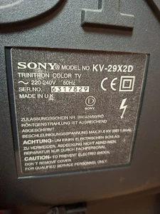 🔴🟢🔵 SONY Trinitron Colour" KV-29X2B 72cm (29 Zoll) + SONY Möbel TOP! - Bild 1 von 3