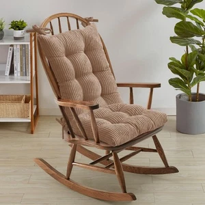 Sweet Home Collection Rocking Chair Cushion 1 Count (Pack of 1), Velvet Taupe  - Picture 1 of 6