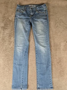 Only Jeans Womens Stud Pockets Low-Rise Straight Y2K Distressed 30"W 32"L Jeans - Picture 1 of 14