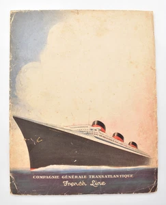 Brochure illustrée Paquebot Normandie C° Générale transatlantique French LIne - Picture 1 of 10