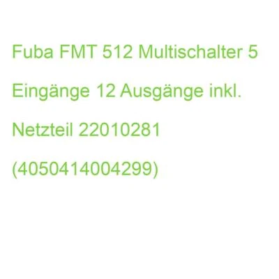 Fuba FMT 512 Multischalter 5 Eingänge 12 Ausgänge inkl. Netzteil 22010281 (40504 - Bild 1 von 2