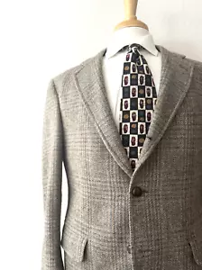 Jos. A. Bank Vintage Shetland Wool Tweed Sport Coat Jacket 42R Plaid 3/2 Roll - Picture 1 of 10