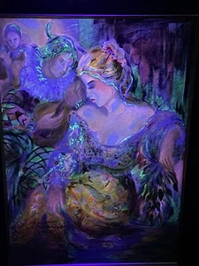 Serenade by Sevitt Francis 63/400 - Serigraph on Paper - Framed COA Blacklight - Picture 1 of 14