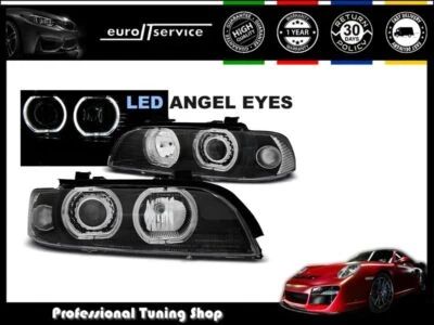 HEADLIGHTS LPBME1 For BMW 5 SERIES E39 1995-2002 2003 ANGEL EYES LED H7 RHD LHD - Image 1 of 4