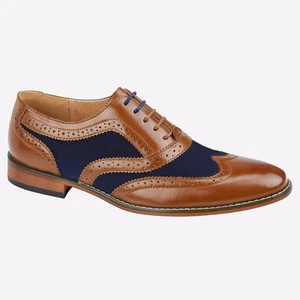 Goor McKinney Mens Classic Fashion Smart Casual Oxford Brogues Tan