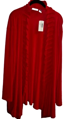 НОВЫЙ С ЯРЛЫКАМИ ROUGE КРАСНЫЙ CHICOS ПУТЕШЕСТВЕННИКОВ ОТКРЫТЫЙ ПРИНЦЕССА СКЛАДКИ КУРТКА 4 20 22 - Изображение 1 из 4