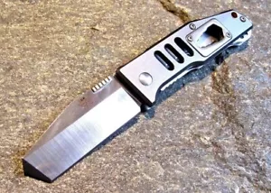 Sanrenmu 7046 LTX-LK Silber Tanto 8Cr13MoV Rettungsmesser EDC Outdoor  - Bild 1 von 3