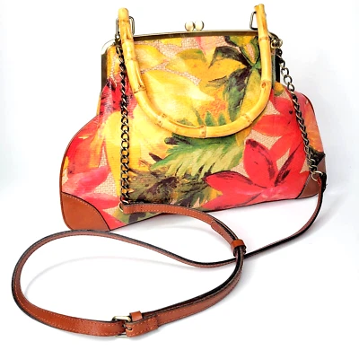Bolso Bandolera Patricia Nash Tropical Dreams Ozieri Mango de Madera Usado en Excelente Condición Foto 1 de 4