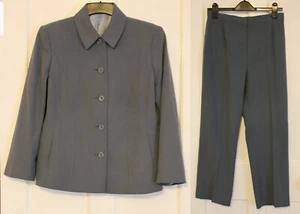 BHS Damen Hosenanzug Petite: Jacke Größe 14 & Hose Größe 12 Sturmblau gut - Bild 1 von 5