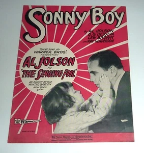 SPARTITI MUSICALI / IL PAZZO CHE CANTA con AL JOLSON "SONNY BOY" (1928) - Foto 1 di 2