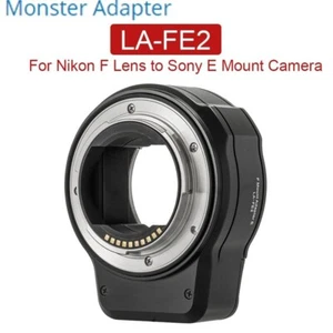 Adaptador Monster LA-FE2 enfoque automático para lente de montaje Nikon F para cámara Sony con montaje E - Imagen 1 de 5