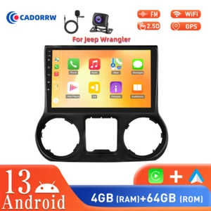 Radio estéreo para coche 8 núcleos 10,1" Android Carplay GPS 4+64G para Jeep Wrangler 2011-14 - Imagen 1 de 24