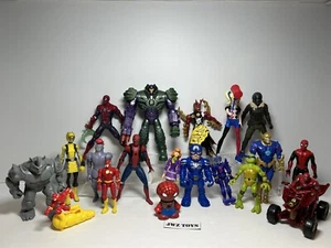 superhero Spider man iron man Harley flash Power action figures bundle -Joblot 7 - Picture 1 of 10
